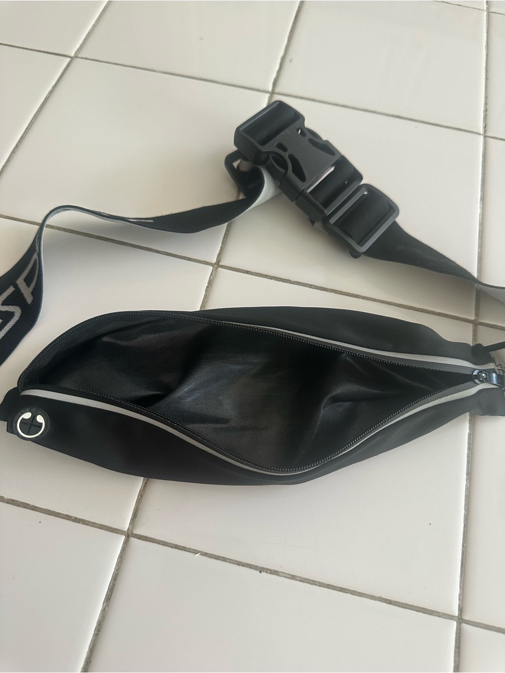 Black Leatherette Men’s Waist Bag / Sling Bag